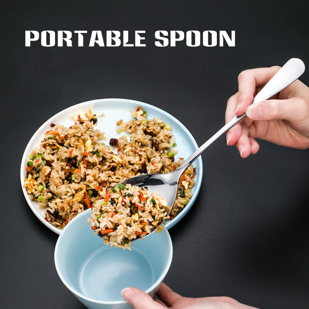 Большая рисовая сервировочная ложка для супа из нержавеющей стали антипригарная