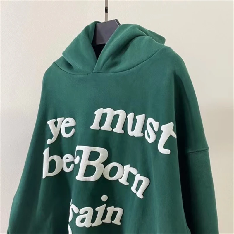 Толстовка высокого качества с надписью Ye Must Be Born мужская толстовка логотипом 1:1