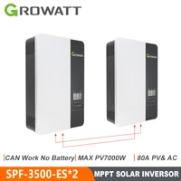 growatt hybrid solar inverter 7kw 230v 48v mppt 80a max pv 450v pure sine wave all in one solar inversor can work withoutbattery