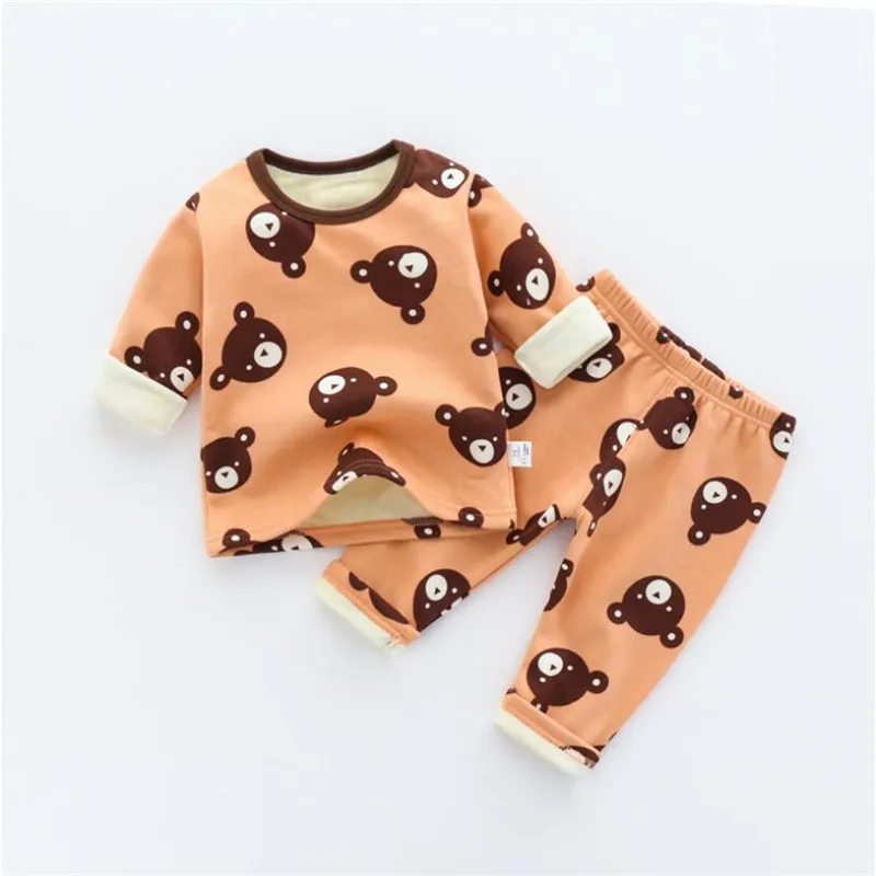 Хлопковая футболка с длинными рукавами для мальчиков рисунком динозавр пижамы