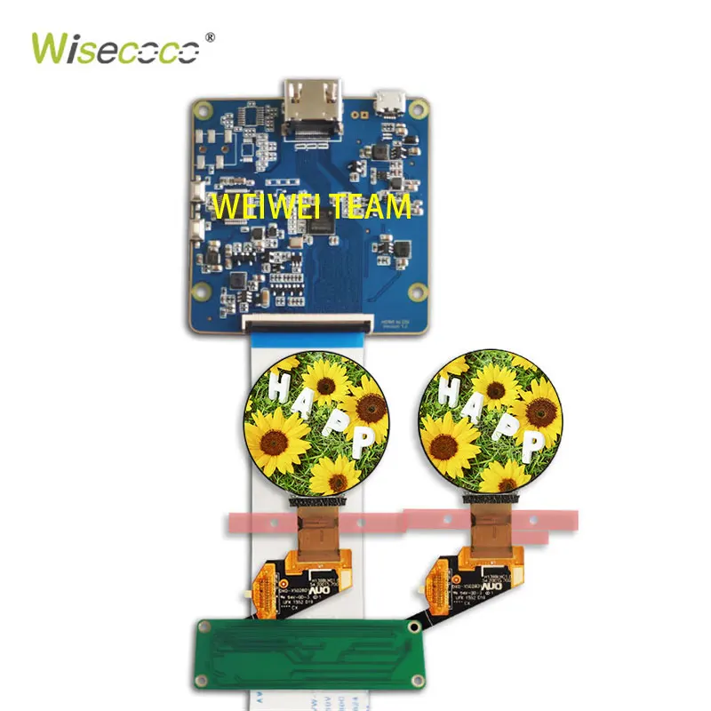 WISECOCO круглый AMOLED 1,39 микро OLED круглый экран MIPI дисплей 400*400 HDMI плата контроллера для смарт-часов/носимых