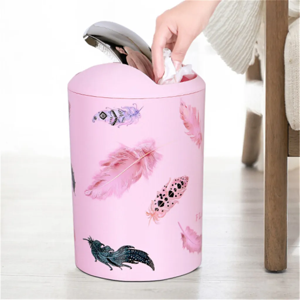 

6pcs Flamingo Pattern Soap Dish Dispenser Tumbler Bathroom Practical Accessories