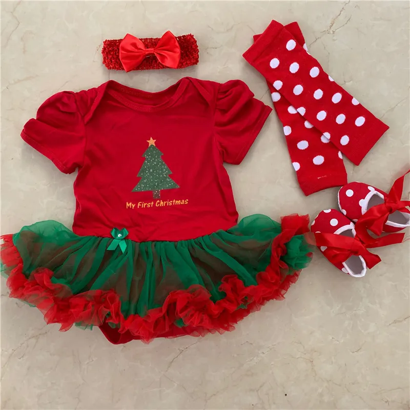 Мои первые рождественские комбинезоны для малышей 4 предмета хлопковые