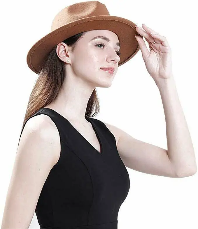 

Fashion Casual Wide Brim Men & Women Fedoras Outback Hat Panama Jazz Hat Cowboy Hat