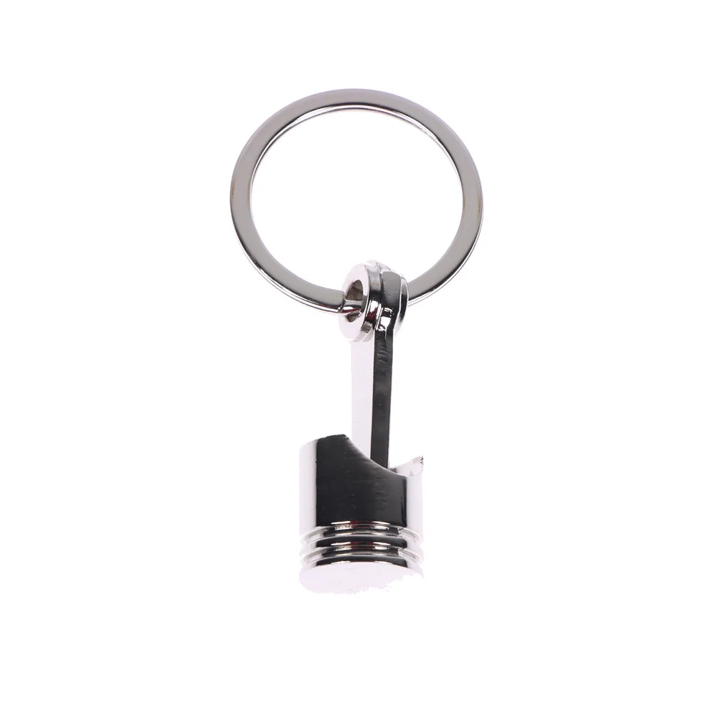 

Zinc Alloy Engine Silvery Piston Key Ring Chain Keychain Key Fob Wholesale Silver Color Available European For Men Gift Trinkets