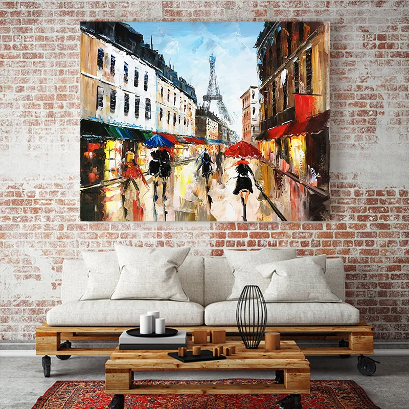 Картина по номерам художественная ручная нарисованная красочная городская
