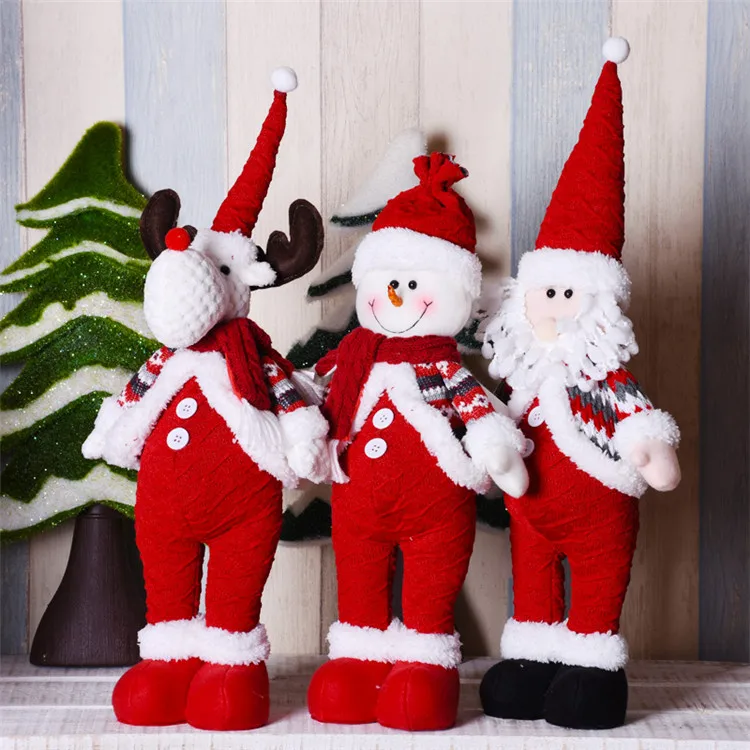 

2021 Christmas Gift Christmas Doll Wearing Red Pants Santa Claus Snow Reindeer Toy New Year Party Decoration Home Decoration