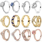 Кольцо женское из серебра 925 пробы с узелком в вечерние сердца