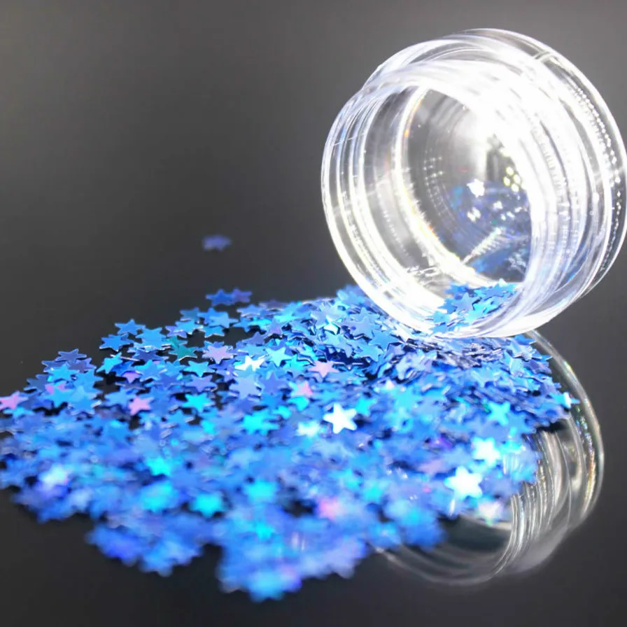 Набор для маникюра с темно-синими звездами и блестками 1 шт. | Красота здоровье