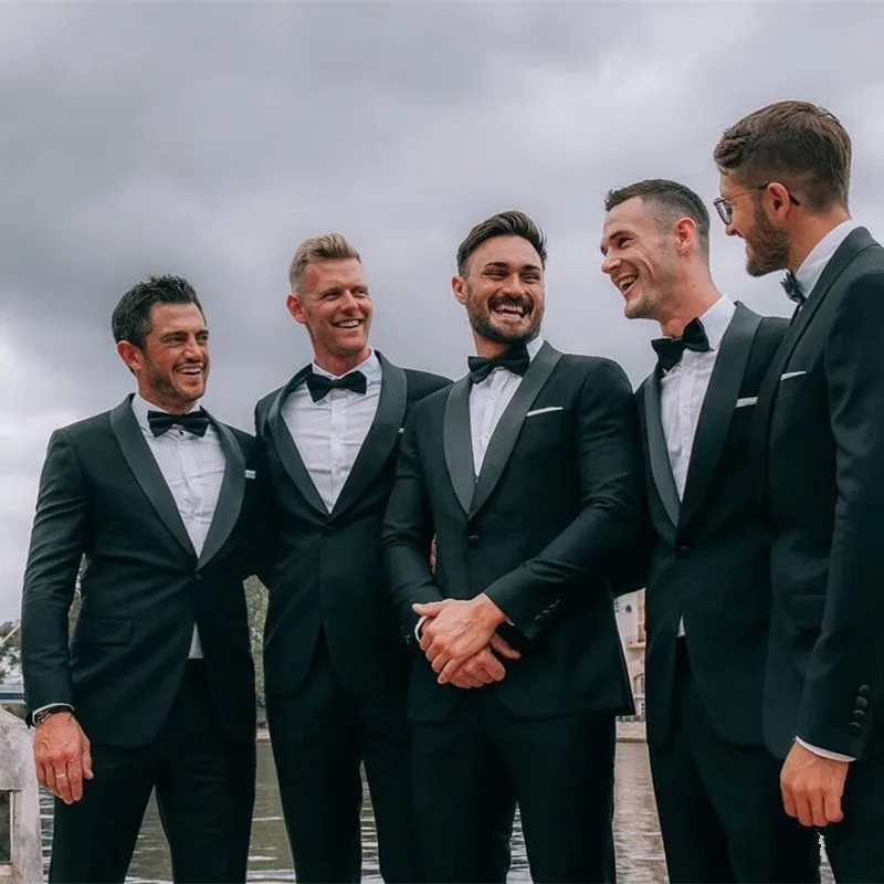 Темно зеленые мужские свадебные костюмы шаль с лацканами две части одна кнопка