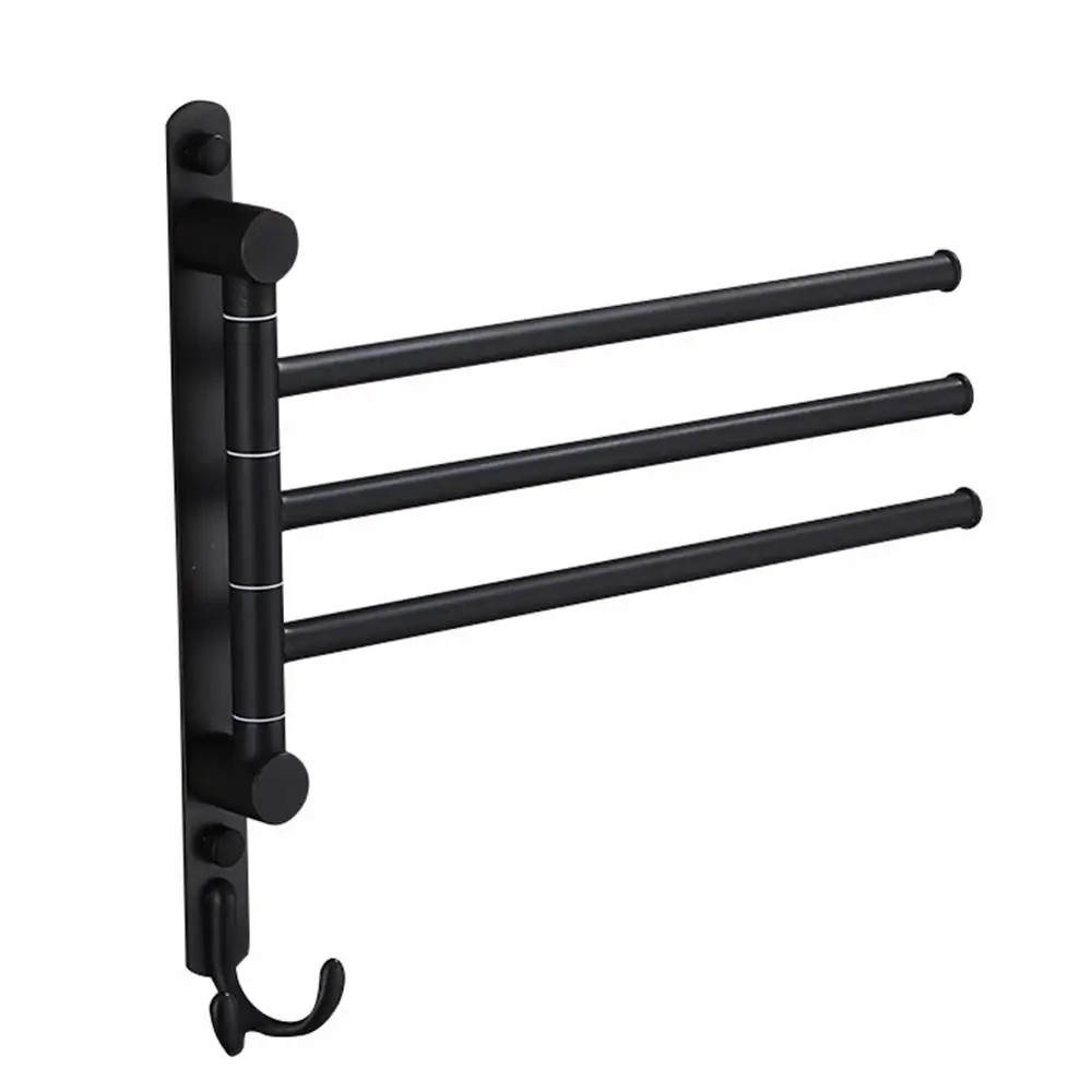 Настенный держатель для полотенец в ванную комнату поворотный вешалка