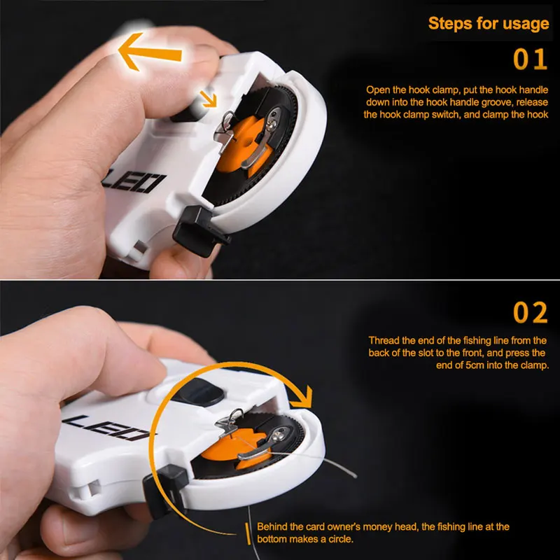 Electric Automatic Fishing Hook Lines Tying Portable Fast Fishing Hooks Tie Machine Fishing Accessories Tie Line 2 Styles