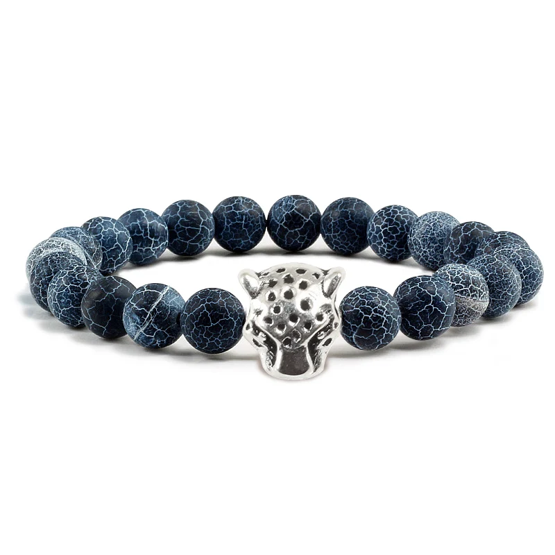 Популярные мужские браслеты из натурального камня очаровательные матовые