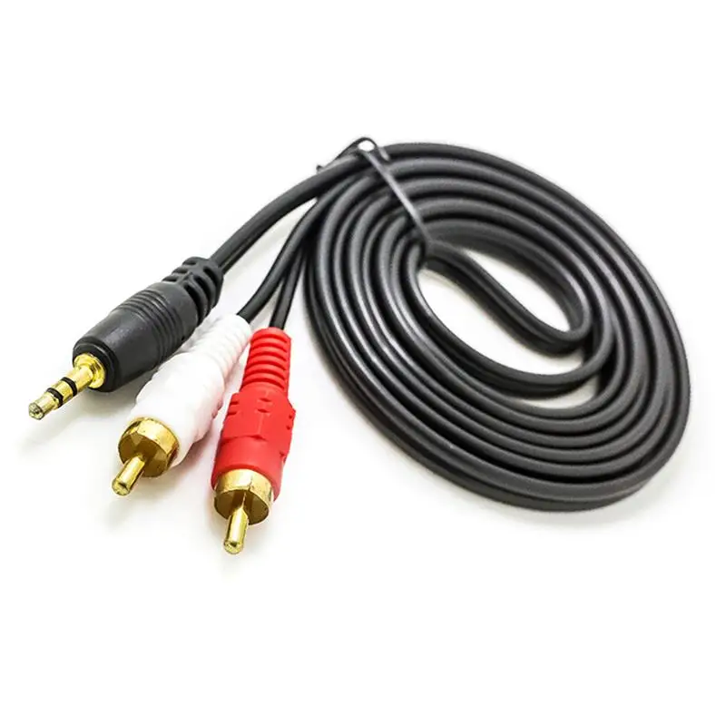 1.5M 3.5 MM Male Jack to AV 2 RCA Stereo Music Audio Cable Cord AUX for Mp3 Pod Phone TV Sound Speakers | Электроника