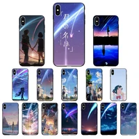 japanese anime your name kimi no na wa phone case for iphone 7 8 plus x xs max xr coque case for iphone 5s se 2020 6 6s 11pro