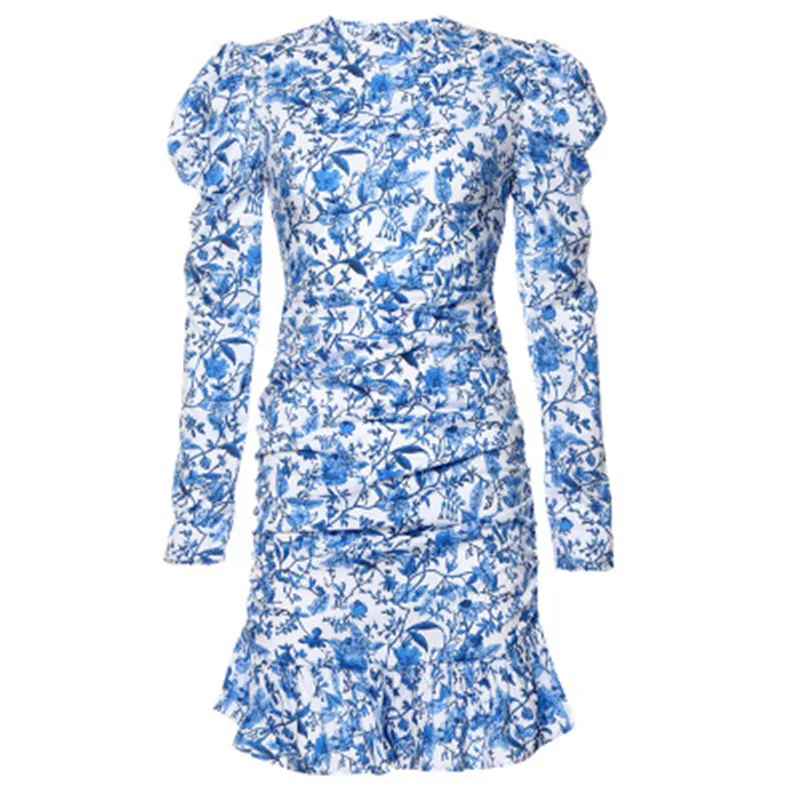 Женское платье на шнуровке с лямкой шее Цветочный принт сексуальное открытой