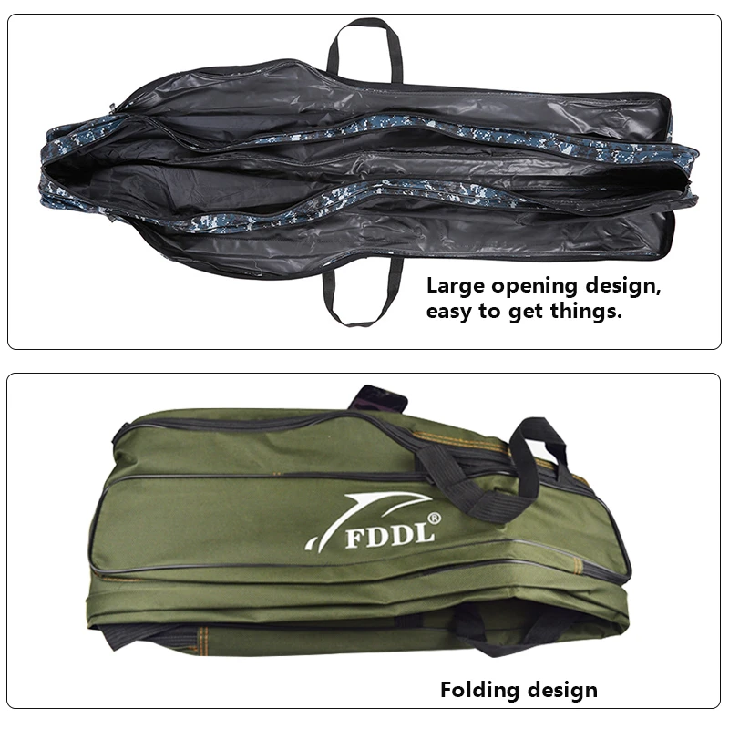 Складная сумка для рыбалки большая емкость холщовая удочка чехол портативная