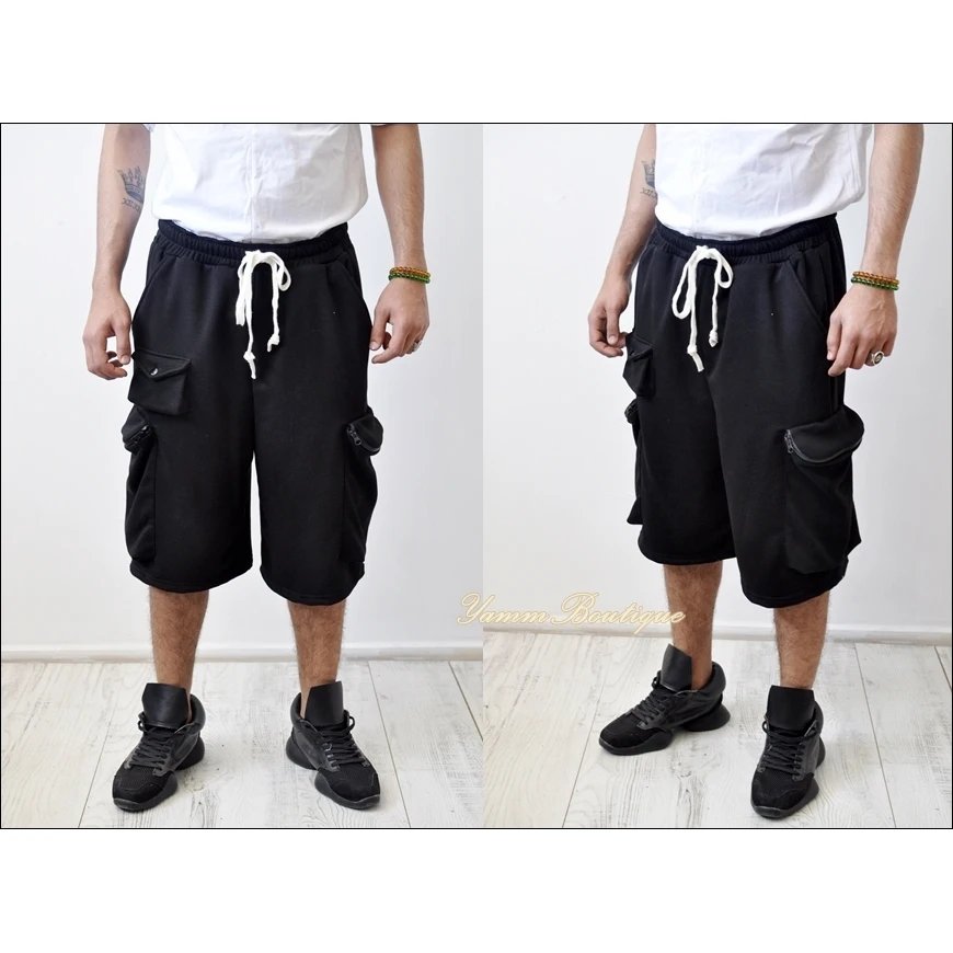 

Summer Europe and America Street Hip-hop Loose Multi-Bag Tooling Pocket Pants Shorts / Sports Shorts Tactical Cargo Short