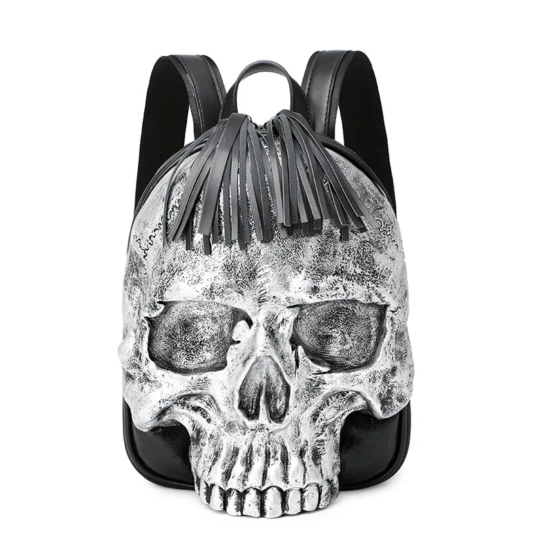 Фото Модные маленькие женские рюкзаки на Хэллоуин рюкзак с 3D черепом для подростков
