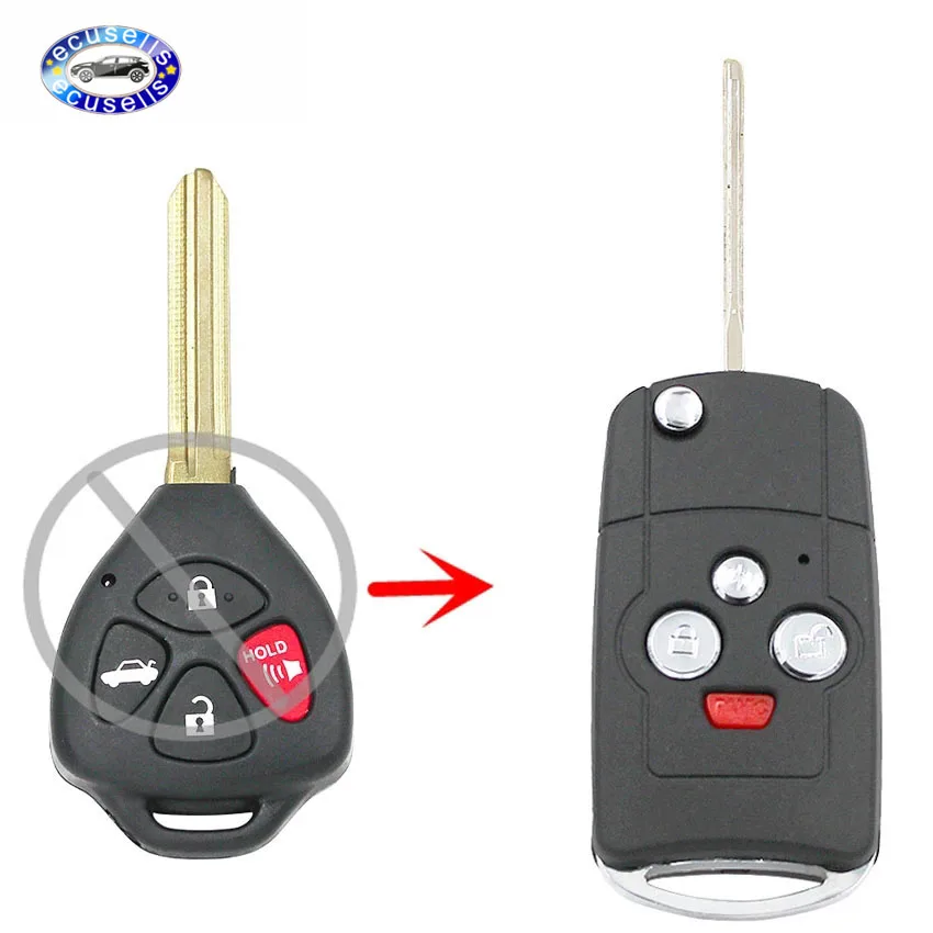 Чехол для Toyota Camry Avalon Matrix Venza 4runner T0327 3 + 1/4 кнопок|Ключ от авто| |