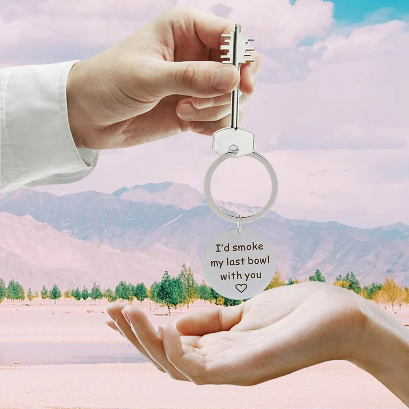 Я бы курил свою последнюю чашу с вами брелок Забавный лучшие друзья парень
