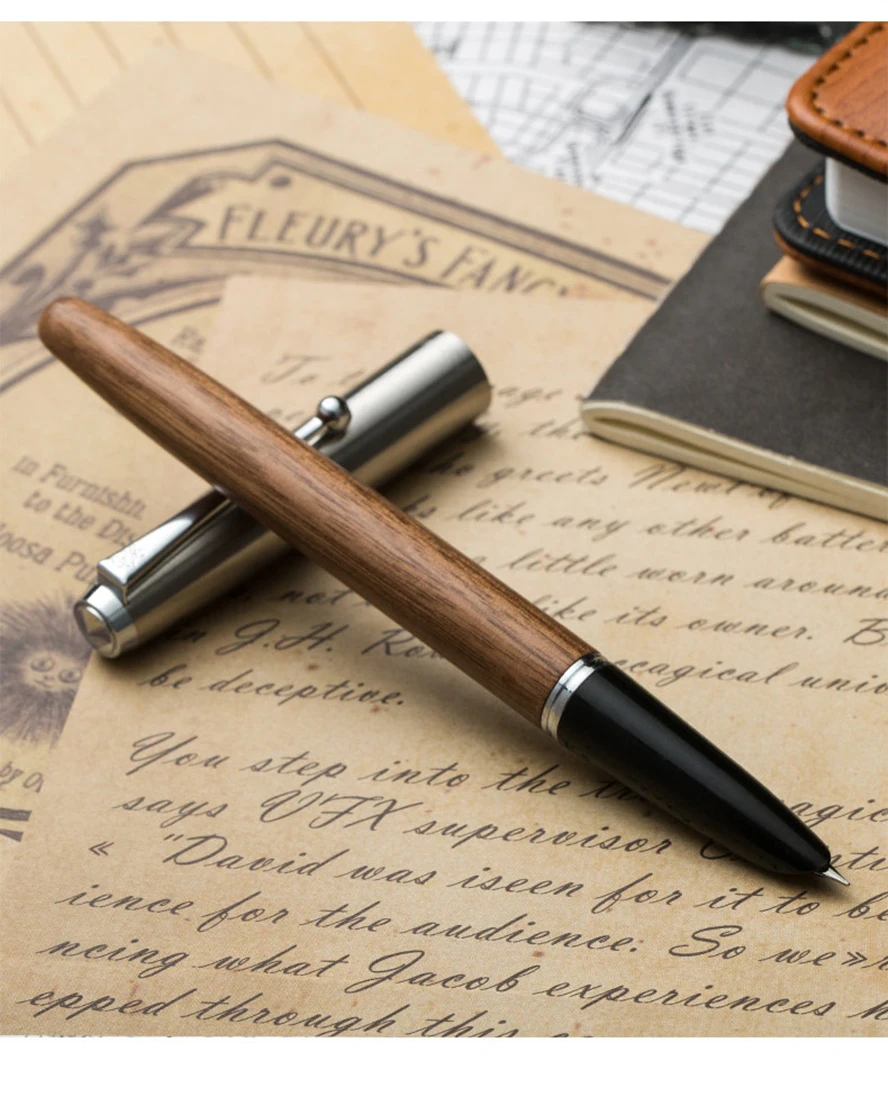 Высокое качество Jinhao 51A винтажная деревянная авторучка 0,5 мм 0,38 мм Тонкий перо каллиграфия ручки школьные офисные принадлежности Caneta