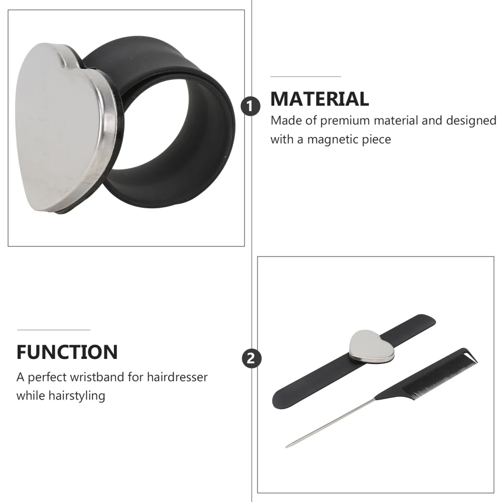 

1Set Durable Magnetic Slap Hairstyling Comb Practical Hairdresser Wrist Strap