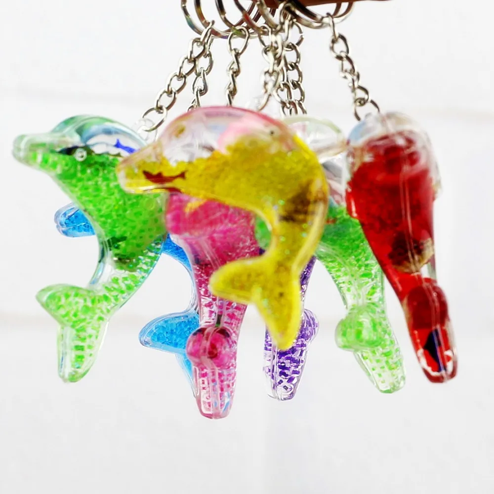 Креативный пластиковый Дельфин kechain дешевый плавающий брелок с морским животным