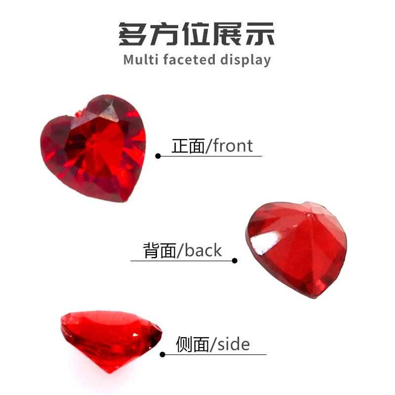 Ювелирные изделия оптом 12 шт. 4 мм 5 Сердце цветов стеклянный камень талисман