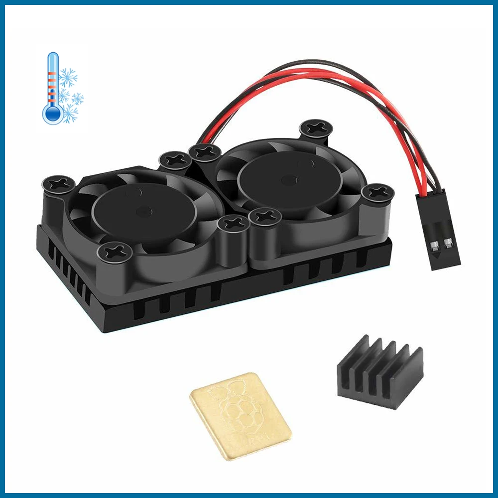 Комплект охлаждающих вентиляторов для Raspberry Pi ROBOT (2 вентилятора + Hestsink клейкая