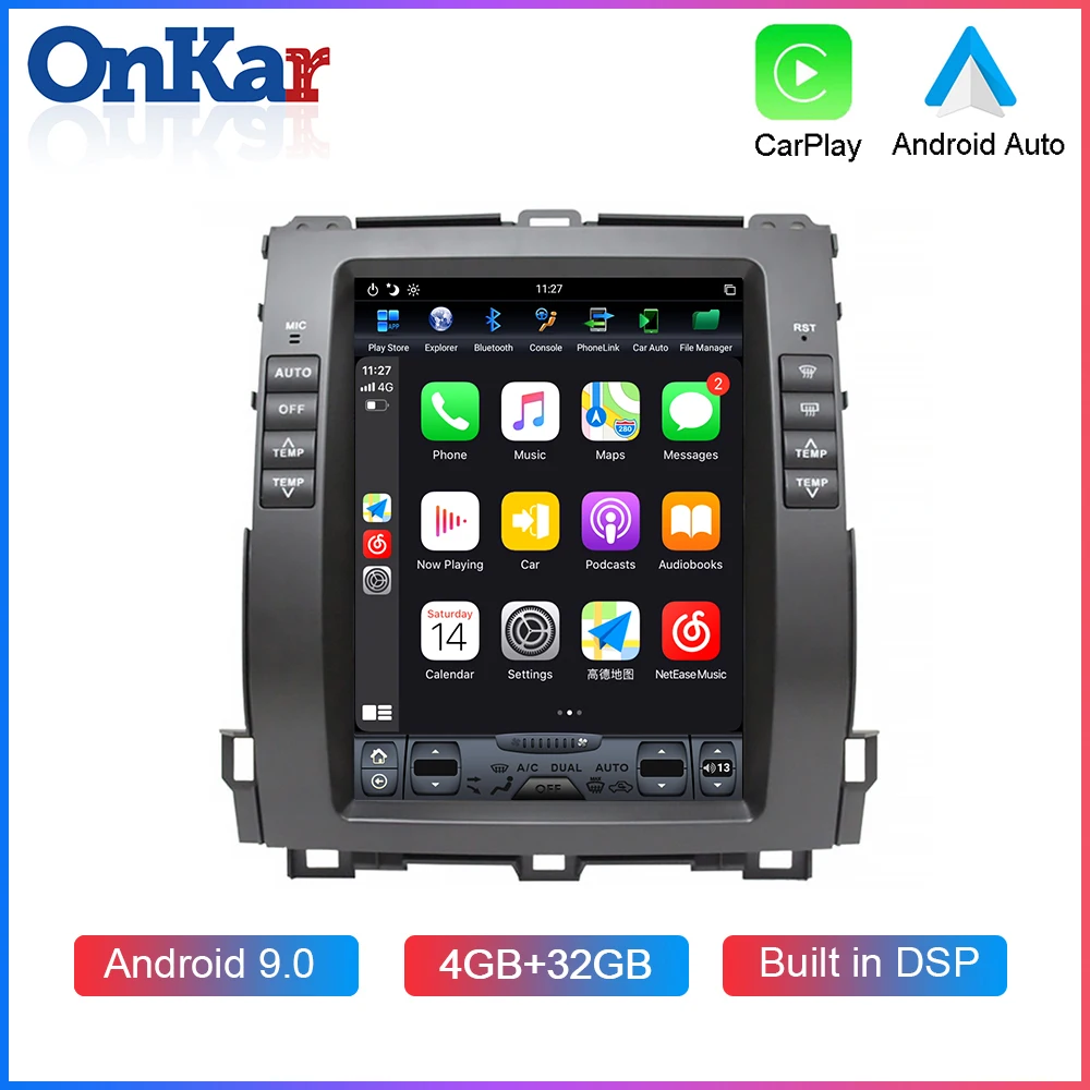Евсюков 1 Din Android Авто Чехлы для Toyota Land Cruiser Prado120/ Lexus GX470 2002 2009 9 0 4 Гб оперативной