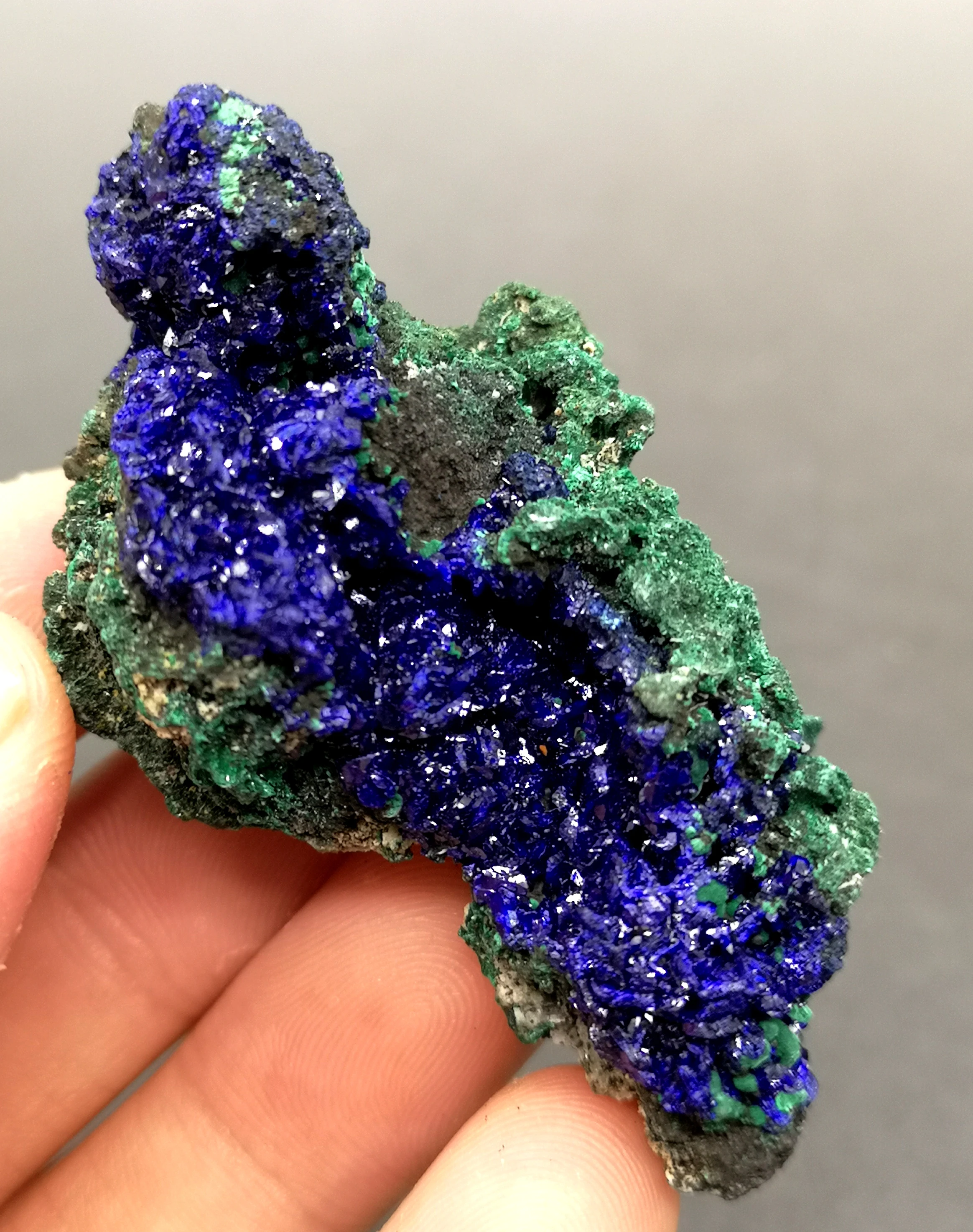 36 г натуральный Блестящий Азурит и Малахитовый симбиотический минеральный