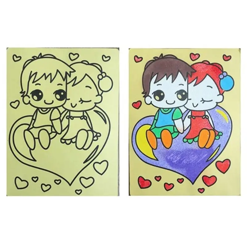 5 шт. образовательные игрушки мультфильм Средний песок живопись Детский сад DIY