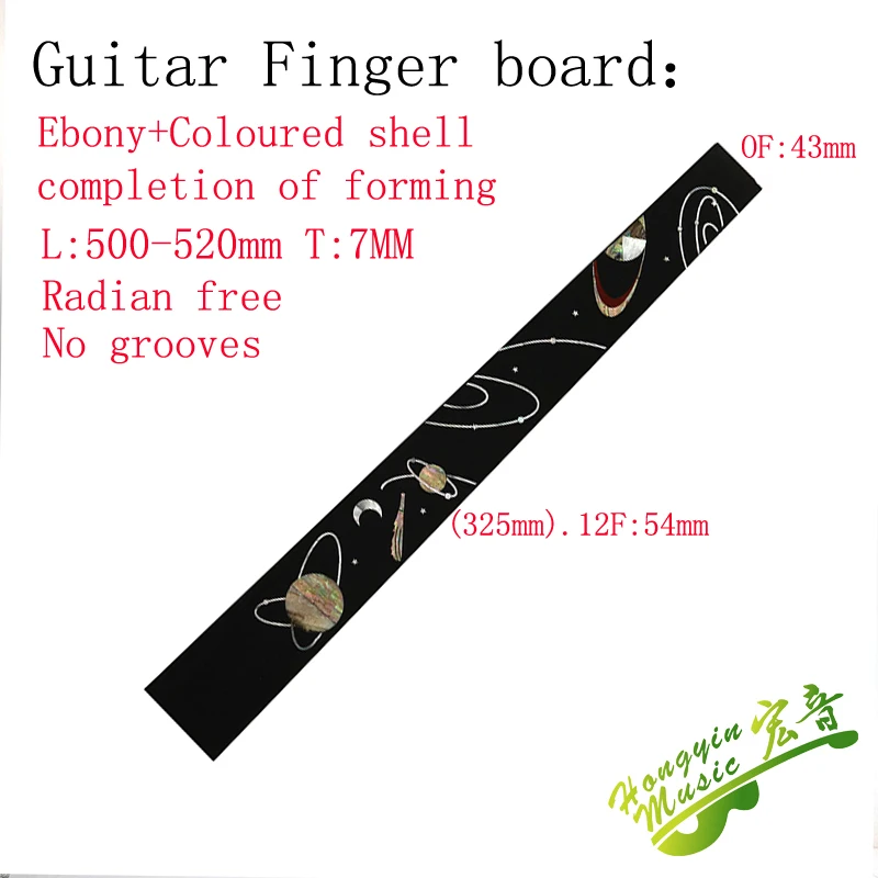 Starry sky Ebony colour Shell Mosaic Finger board Acoustic Guitar Fingerboard Guitar Making Wood Materialng Material enlarge
