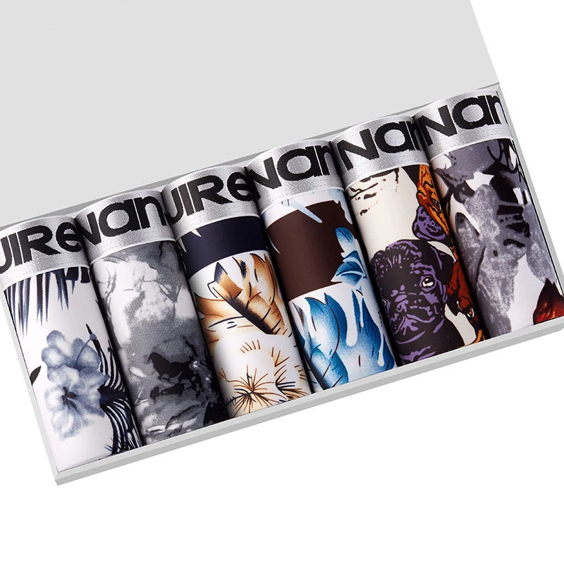 Трусы-боксеры мужские Бесшовные шелковое нижнее белье шорты-боксеры модные