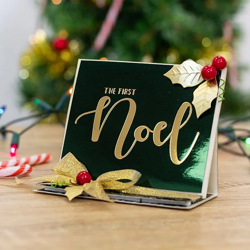 The First Noel Hot Foil Plate Chritstmas декоративная фраза для сделай сам Скрапбукинг тиснение