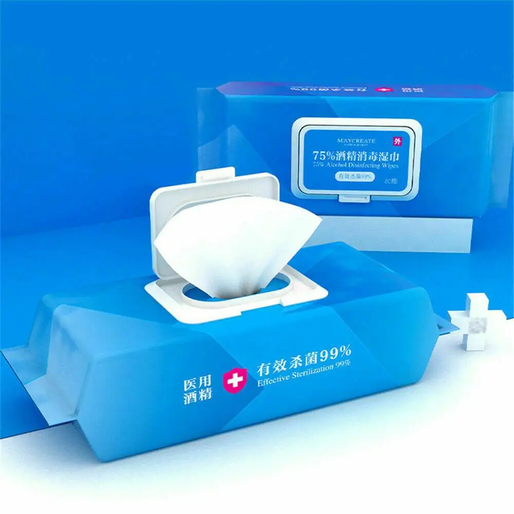 80 ⑤ упак. Уход За чисткой 75% спиртовые салфетки портативное полотенце для рук