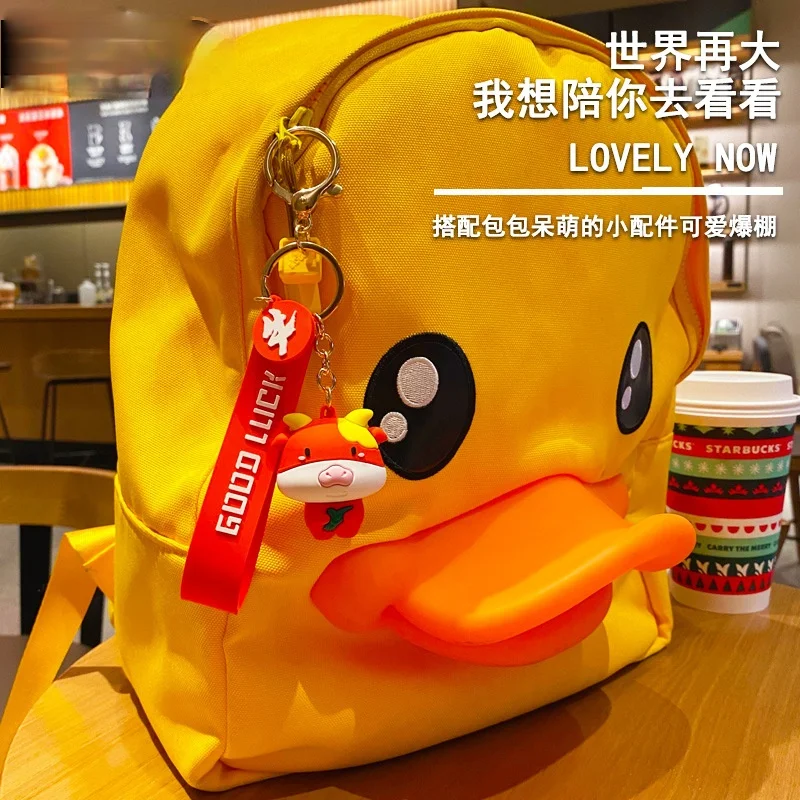 Fashion Cute Cute Cow Anime Key Chain    Creative Cartoon Fun Charm Key Chain   Lady Cute Bag Mobile Phone Key Chain Pendant