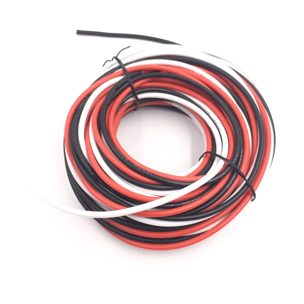 5 м/лот 22AWG силиконовый провод Ультра гибкая тестовая линия Силикагель кабель высокая температура провода мягкая Луженая Медь модель проводника