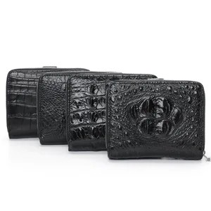 mens wallet short alligator leather zipper business leisure card bag leather multifunctional wallet leather handbag free global shipping