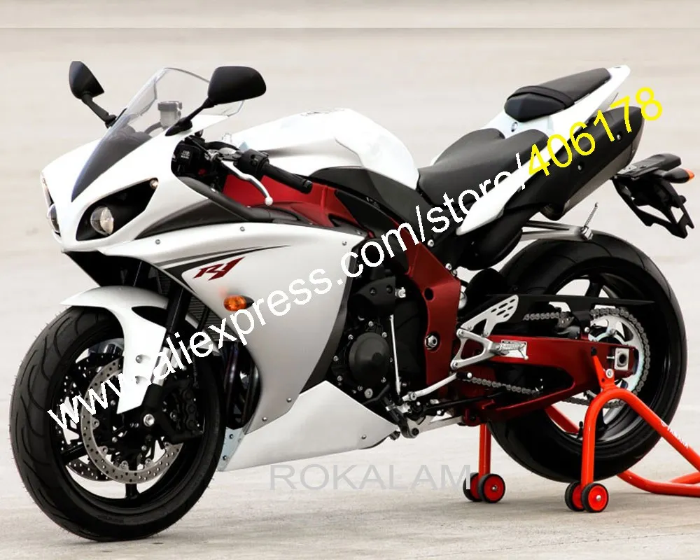 

For Yamaha Motorcycle 2009 2010 2011 YZF-R YZF R1 YZFR1 09 10 11 YZF 1000 Motorbike White Bodywork Fairings (Injection Molding)