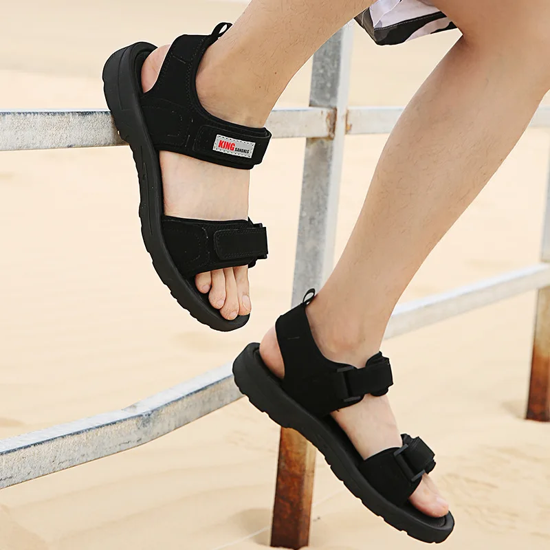 

Man Outdoor Sandals Black Sneakers Comfortable Beach Sandals Mens Shoes Casual Shoesshz New 2021