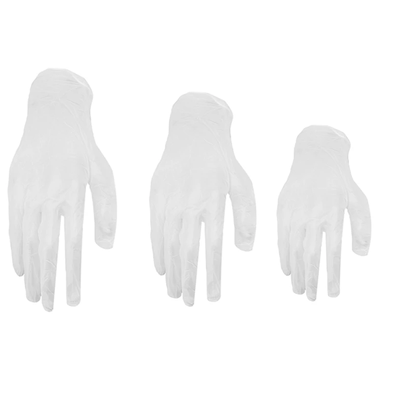 

50 Pieces Disposable White Gloves Permanent Tattoo Gloves Tattoo Pvc Gloves Tattoo Portable Accessories SML