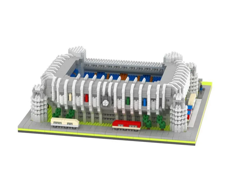 

Famous Spain Real Madrid football club micro diamond block Santiago Bernabeu Stadium building bricks nanobricks toys collection