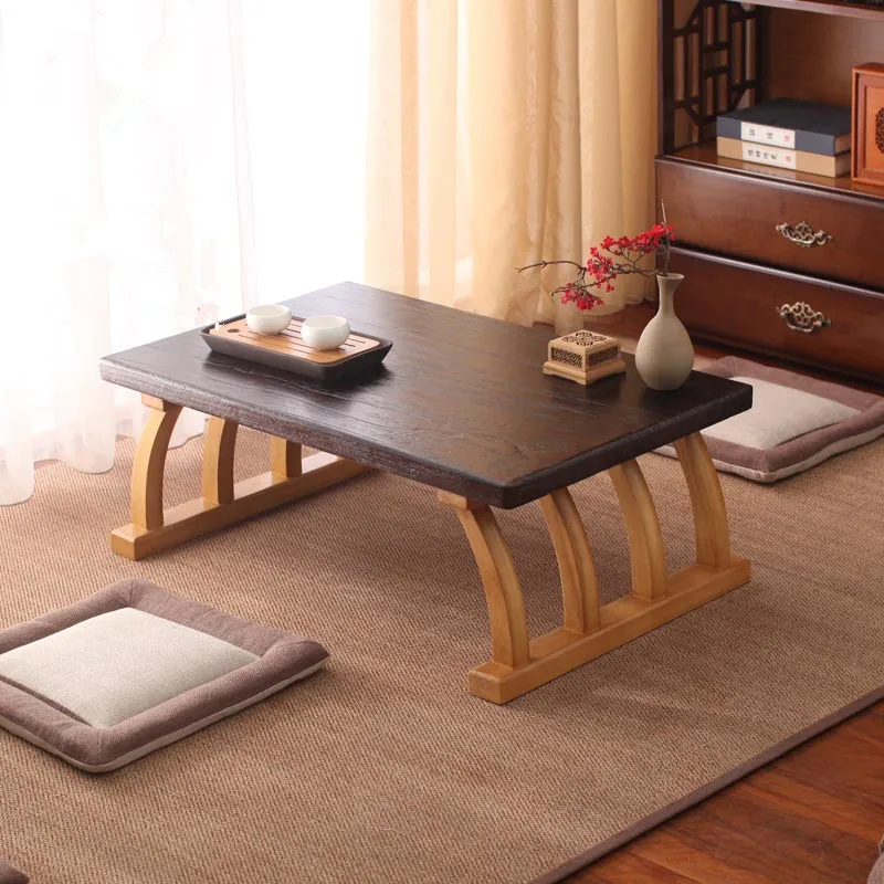 

Японский столик-татами из массива дерева для гостиной, закуски, угловой столик для ноутбука, боковой столик для дома/офиса, мини-стол для бал...