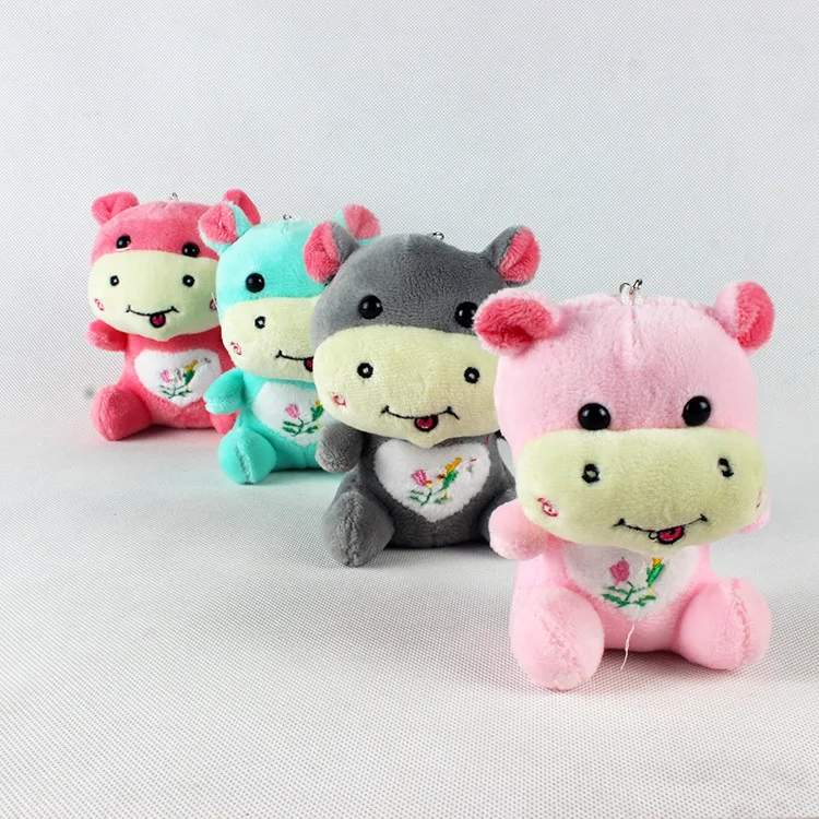 Новый реалистичный 11 см плюшевая Милая корова мягкая кукла для малышей кулон