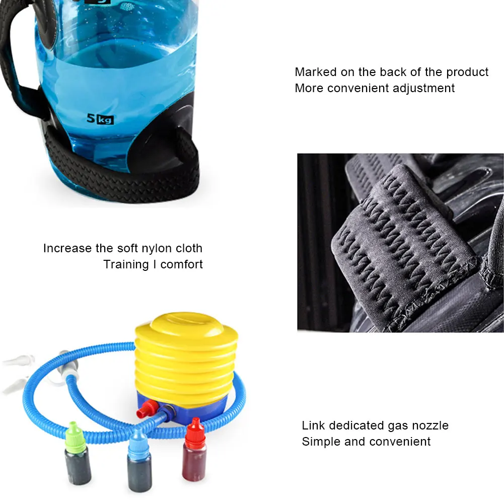 

15kg/20kg/35kg Adjustable Aqua Bag Transparent Workout Aqua Bag for Core and Balance Training Aqua Instead of Sand Bag