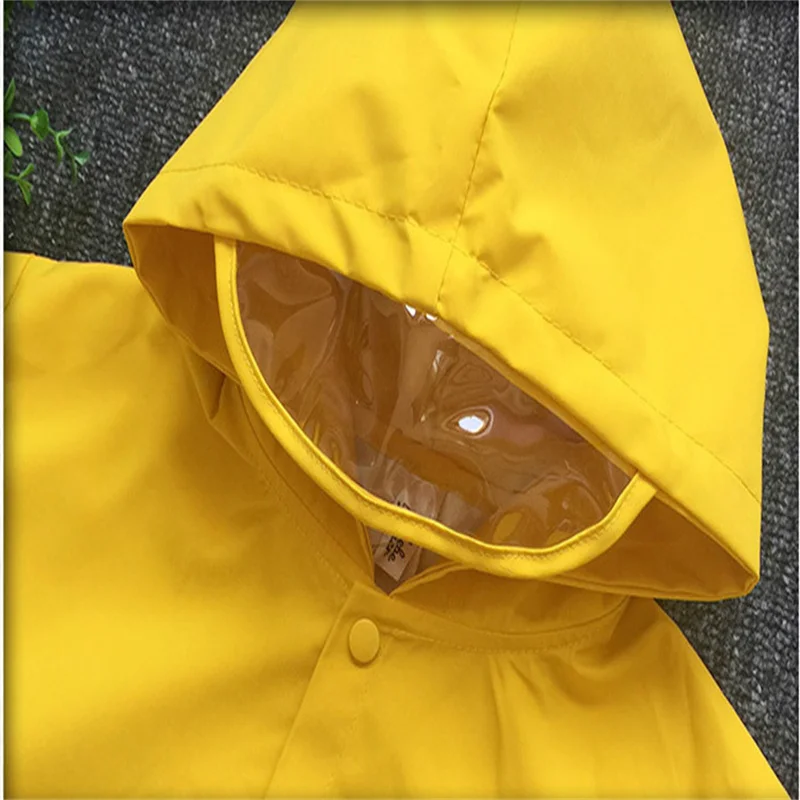 

Cute Dinosaur Polyester Baby Raincoat Outdoor Waterproof Rain Coat Children Impermeable Poncho Boys Girls Rain Jacket Yellow