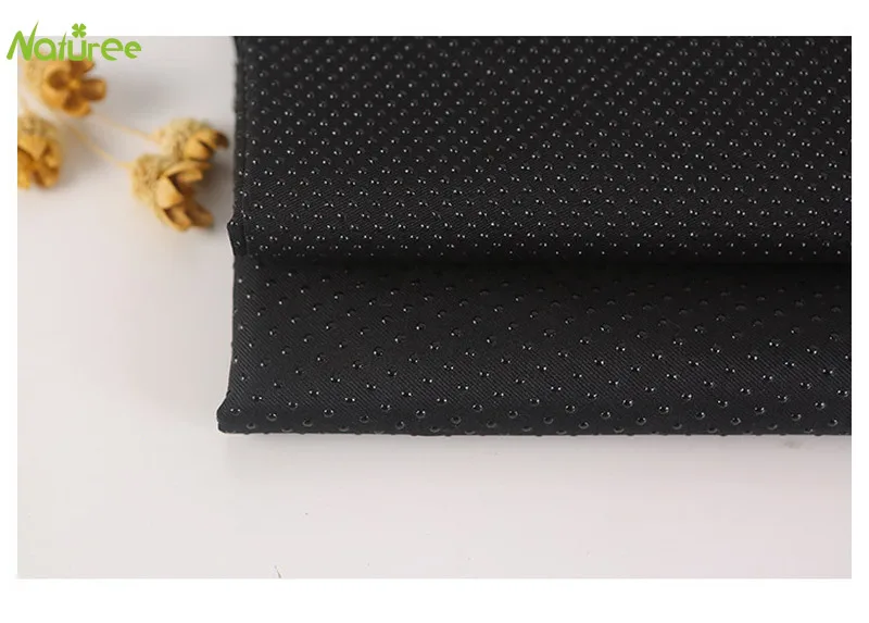 Нескользящая черная ПВХ ткань 50 см * 150 против скольжения пластиковая точка
