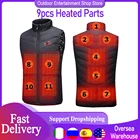 Жилет с подогревом для мужчин и женщин, зимний жилет с электрическим подогревом, с USB-разъемом, 913